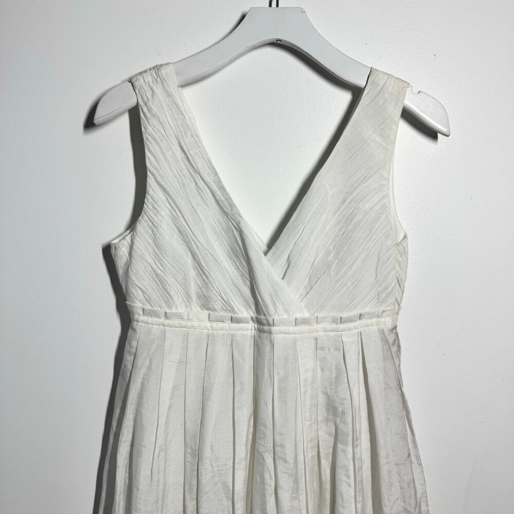 GAP White Empire Waist Dress Y2K 6 Sleeveless Summer‎ Sundress Romantic Boho - Picture 4 of 11